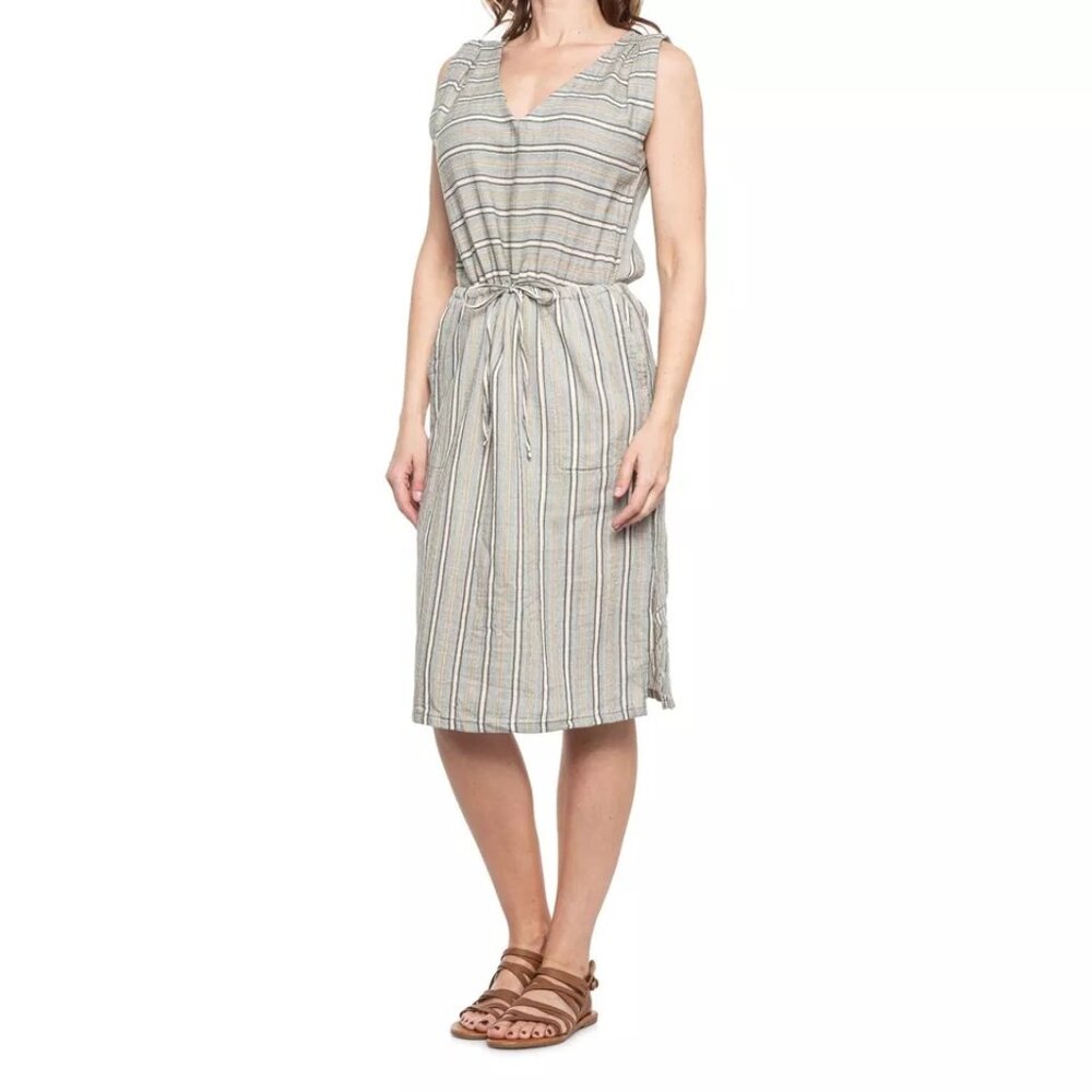 NWT PrAna Ecotropics Dress Organic Cotton Stellar Stripe